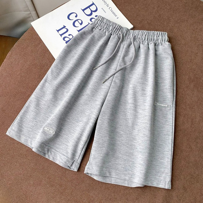 Helena棉質運動五分褲 大尺碼學生短褲 居家短褲 睡褲 寬鬆顯瘦抽繩百搭闊腿褲 女褲
