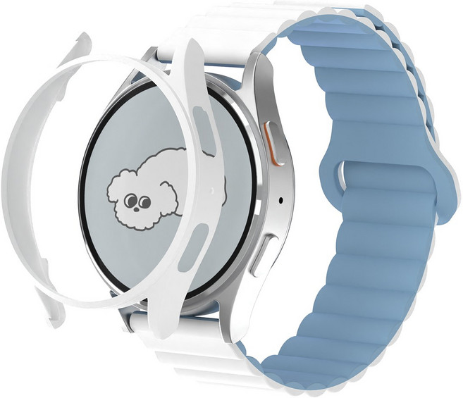 아이메이드잇 갤럭시워치 실리콘 스트랩 케이스, 화이트