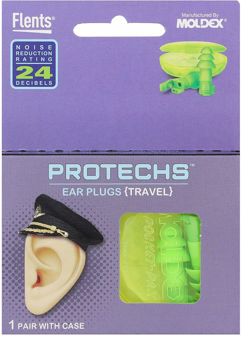 플렌츠 Protechs 이어플러그 여행용 1쌍 케이스 포함 FLS-68054