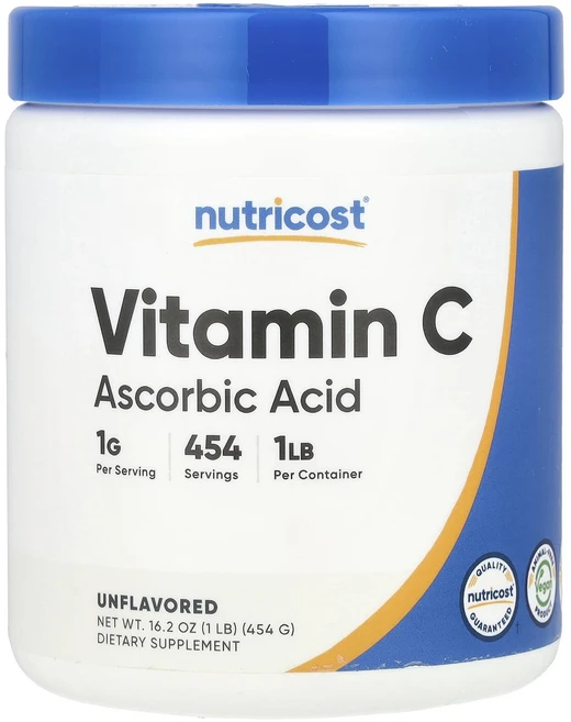 Nutricost 비타민C 무맛 454g(16.2oz), Nutricost 비타민C 무맛 454g162oz, 454g, 1개 - 쿠팡