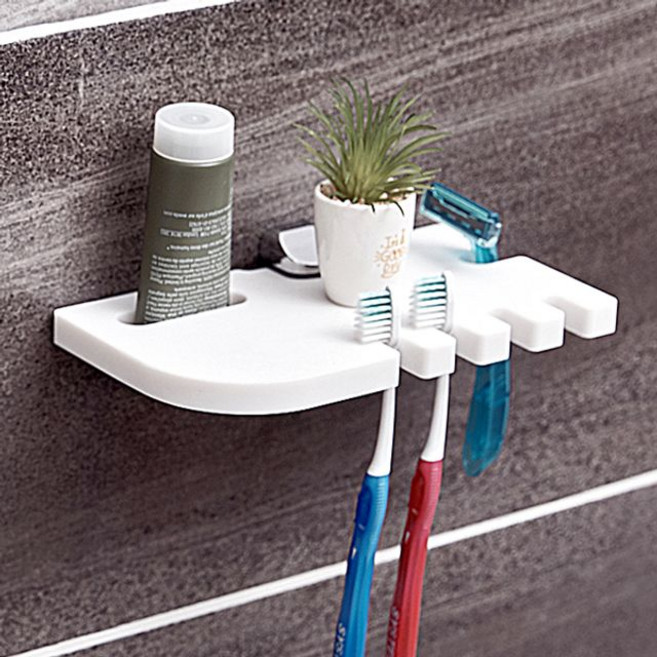 욕실 인조대리석 화이트 칫솔걸이 ye2*629Tv, 1개