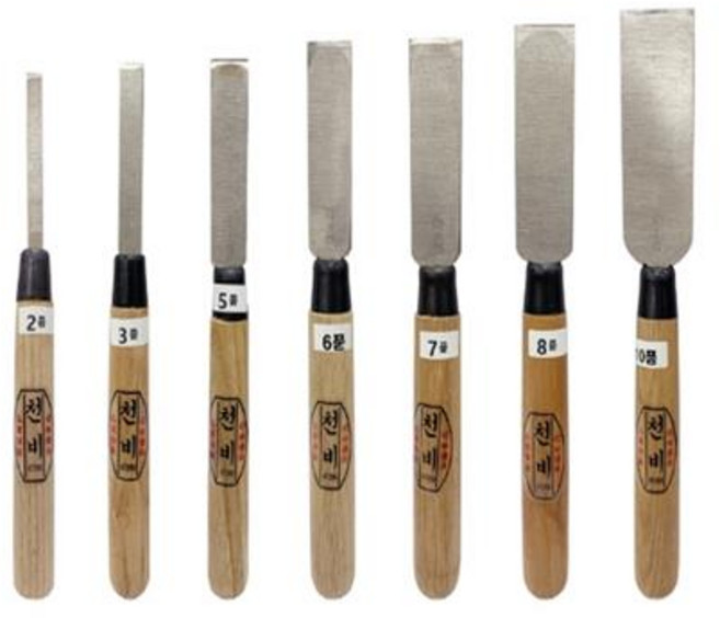 천비 조각도 평도 10종류 중 선택/공예 판화 목조각 조각칼 끌, 천비평도/30mm (손끌)/WO