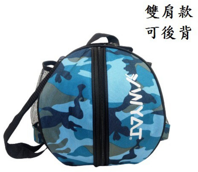 [戶外/運動用品] 防潑水通用瓢蟲袋丨籃球袋、排球袋、足球袋適用丨多款樣式選擇，另有販售各式球袋、球包、球網, C款-雙肩款-迷彩藍(可後背),購買球類享加購價, 1個