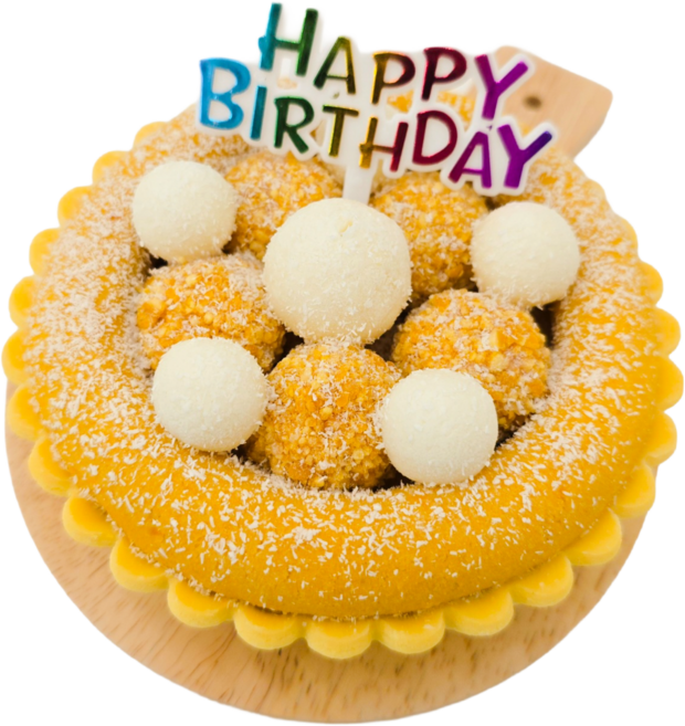 독특 수제간식 강아지케이크 치킨치즈볼 타르트 케이크 사이즈선택 대/소 (해피벌스데이픽포함), 대, 1개, 300g