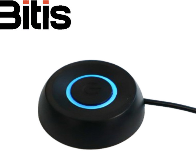 PC 컴퓨터 외부 전원버튼 전원스위치 원형, 블랙, 1개