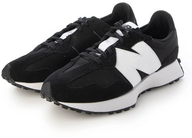 뉴발란스 남성 운동화 327 블랙 화이트 발이 편한 신벌 러닝화 데일리 남자스니커즈