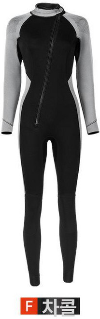 3MM 방 다이빙슈트 드라이슈트 웻슈트 남녀공용다이빙슈트, 여성 블랙 그레이