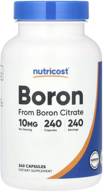 Nutricost 붕소 10mg 캡슐 240정, 1개 - 쿠팡