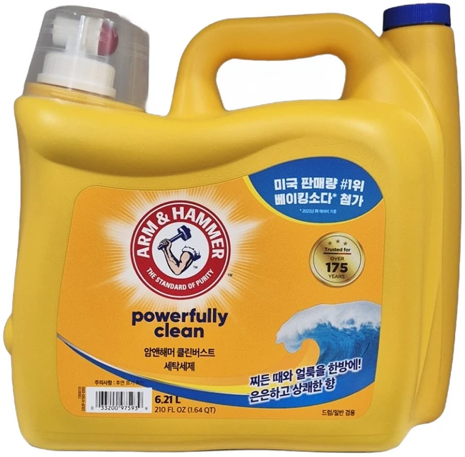 암앤해머 클린버스트 세탁세제, 6.21L, 1개 - 쿠팡