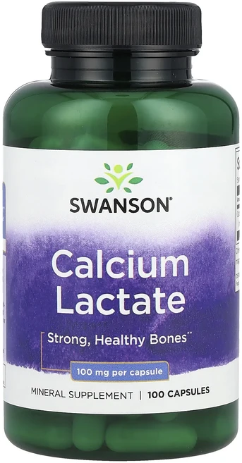 Swanson 젖산칼슘 100mg 캡슐 100정, Swanson 젖산칼슘 100mg 캡슐..., 1개 - 쿠팡