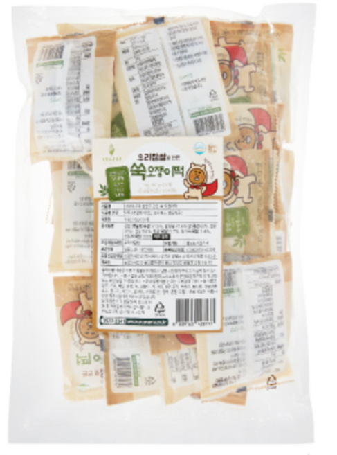 네니아 우리찹쌀로 만든 쑥오쟁이떡 (냉동) 주전부리, 1개, 1kg