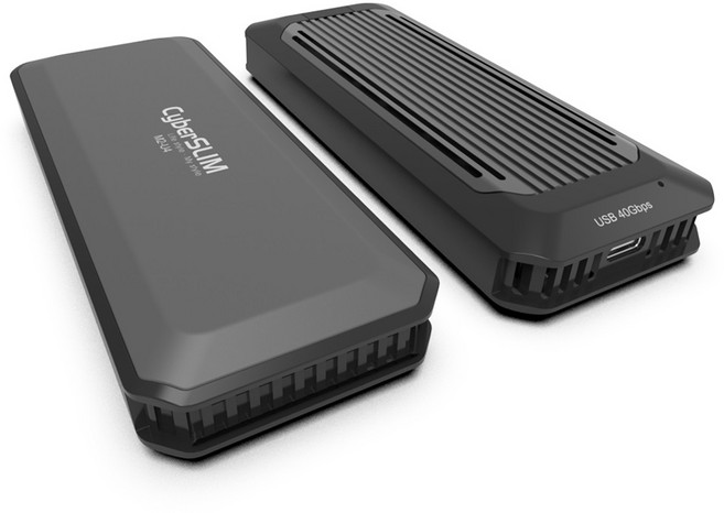 CyberSLIM M2-U4 40Gbps 極速傳輸 M.2 PCIe Gen4x4 固態硬碟外接盒 內置風扇, 1個