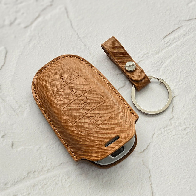 테일러카 현대 전차종 호환 차 키케이스 그랜저GN7 코나 아이오닉 싼타페, 헤리티지 브라운, TH-7 (4버튼)