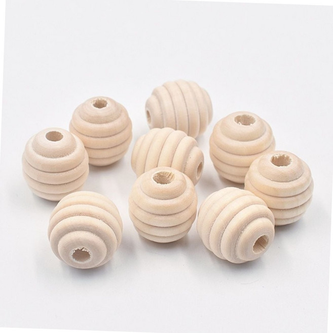 diy 원목 벌집 나무비즈 20mm 50개입 우드공예 재료 공예용품 핸드메이드재료