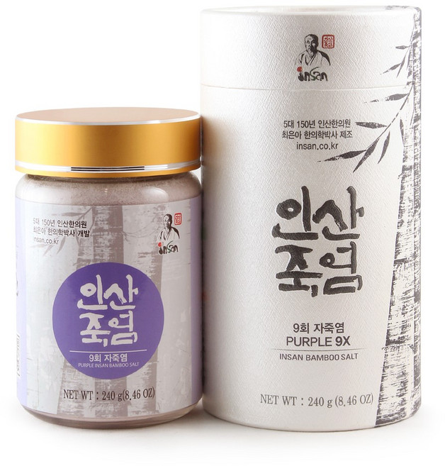 Insan 인산죽염 9회 자죽염 분말, 240g, 1개
