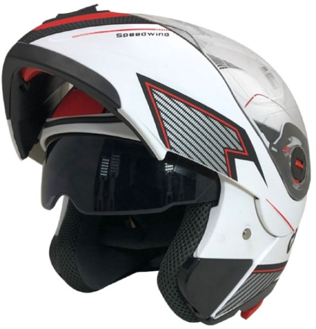 JEC ST831 오토바이 선바이져 시스템헬멧, 스피드윈드 화이트(무광)