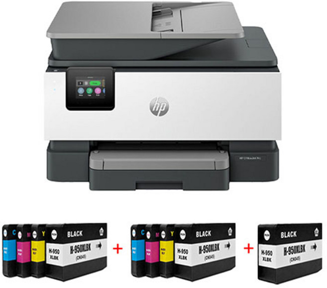 HP 오피스젯프로 9120 A4잉크젯팩스복합기 호환잉크2SET 검정1개 추가 HP9010후속모델