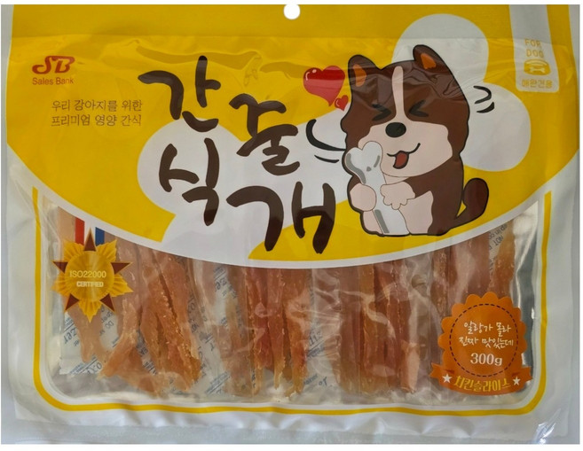간식줄개 강아지 영양건조간식, 5개