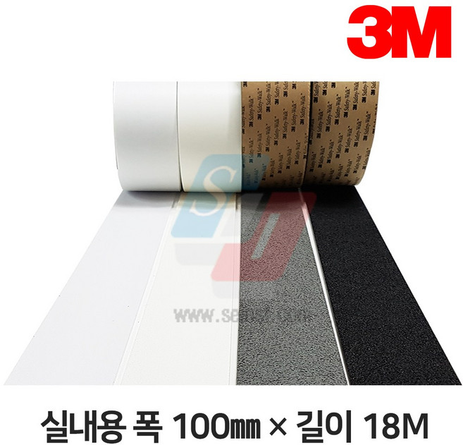 3M 실내용 미끄럼방지테이프 폭100m, 회색(370), 1개
