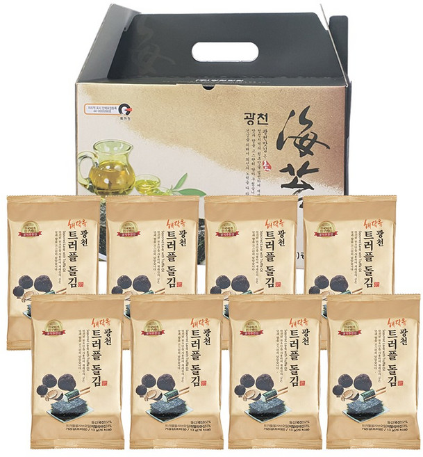 광천 해달음 실속 트러플 식탁김 8봉 손잡이 선물세트, 1세트