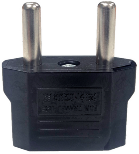 WIRQO 220V 변환 돼지코 어댑터 플러그, 1개, 블랙, 35mm