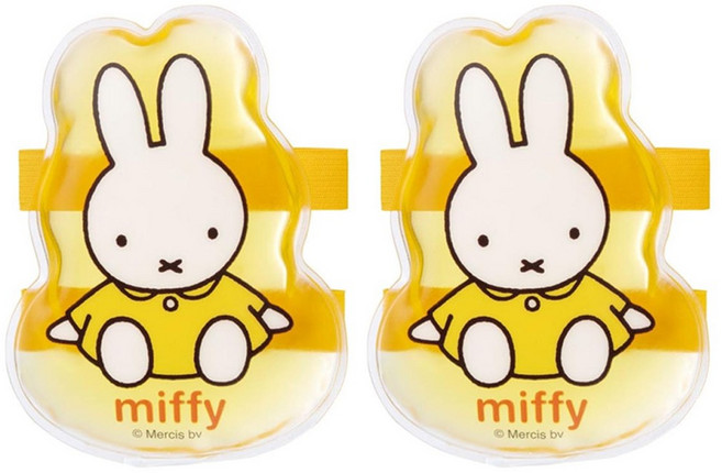 미키마우스 미니마우스 다이노사우르스 도시락 물병 밴드형 보냉팩 아이스팩, 2개, Yellow