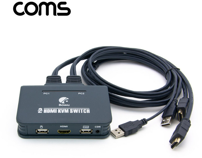 2포트 HDMI KVM 스위치 2대1 BT268, 1개