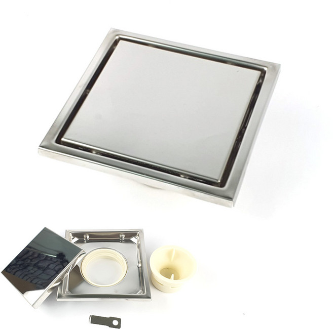 150각 타일유가 50mm 65mm 75mm / 하수구 바닥육가 스텐육가 유가 냄새차단 트랩, 01_150각 타일유가50mm, 1개