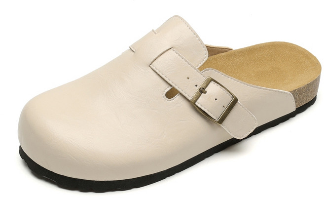 歐系文青穆勒鞋 女鞋 麵包鞋 半拖鞋 富發牌, C款-亮面杏,25（EU40）