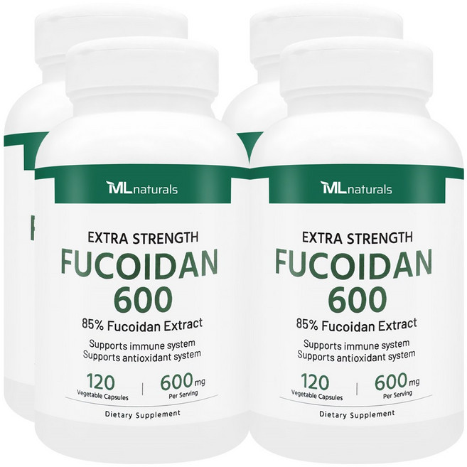 [미국빠른직구] 신제품 마이라이프 내추럴스 후코이단 600mg, 120정, 4개