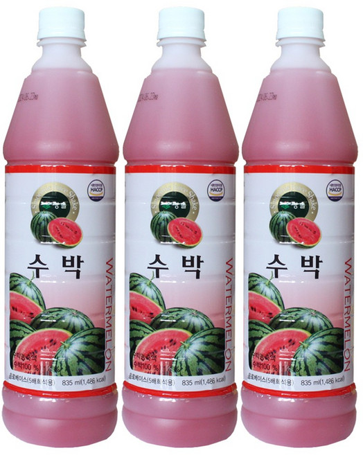 청솔 수박 원액 835ml / 음료베이스, 3개