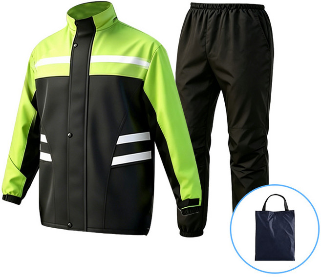 HULULU 프리미엄 레인코트 상하 세트 배달용 우비 세트