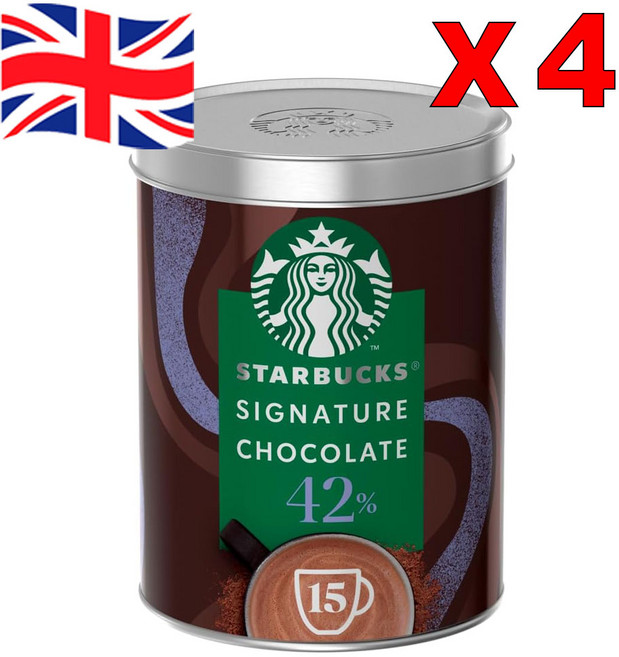 330g 4개 스타벅스 시그니처 핫 초콜릿 42% Starbucks, 1개입