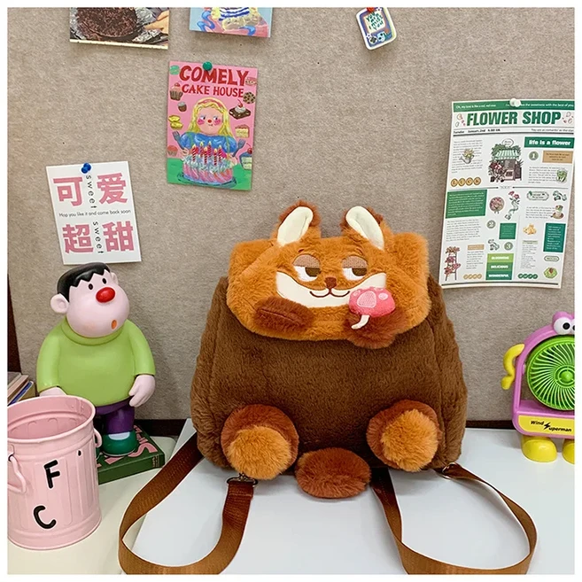 새로운 Zootopia 인형 크로스 바디 백 귀여운 만화 주디 닉 대용량 배낭 통근 가방 캐주얼 패션 소녀 선물, 01 01