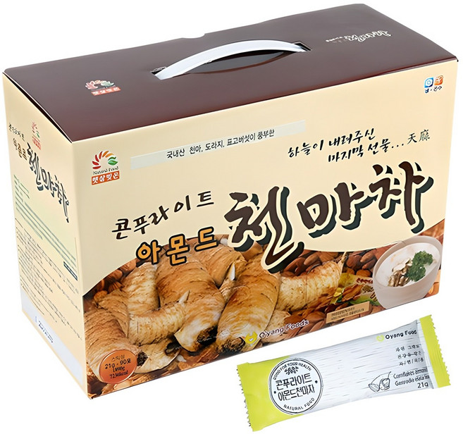 오양식품 콘푸라이트 아몬드 천마차, 21g, 90개입, 1개