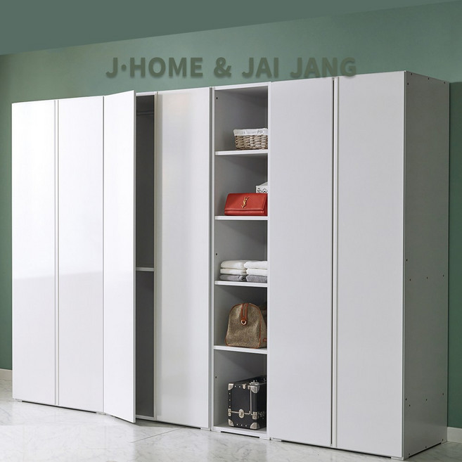 2400 화이트 장롱세트 옷장세트 양복장 이불장 서랍장 공장직영 직접배송, #1 양복장 + 양복장 + 양복장