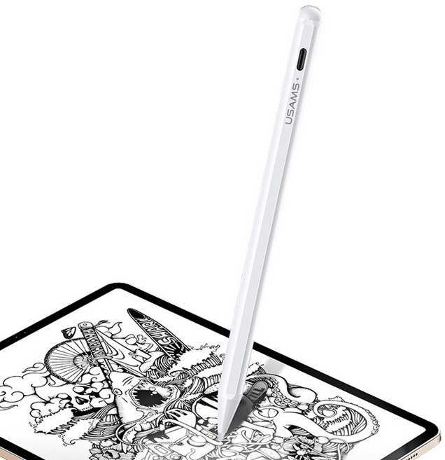 USAMS 防誤觸電容筆 觸控筆 繪圖筆 適用於 iPad Air Pro Apple Pencil, 1個, 【升級版】