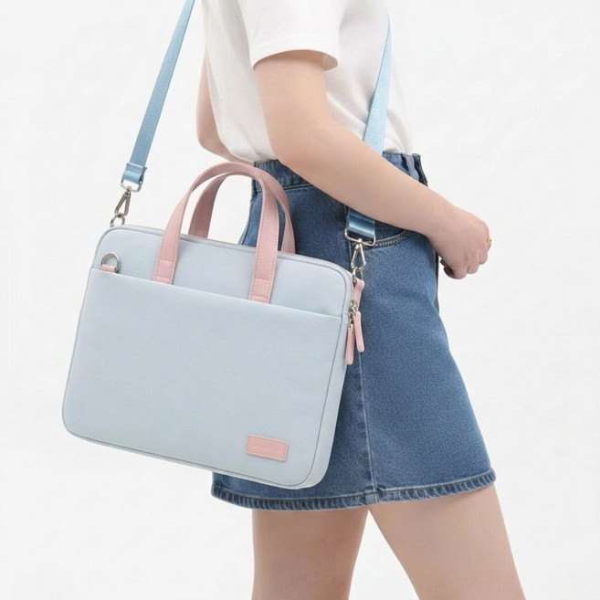 루미엔 파스텔 노트북 가방 파우치 토트백 손잡이