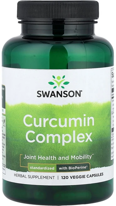 스완슨 Swanson 커큐민 복합체 BioPerine®으로 표준화 베지 캡슐 120정125429원산지:기타, 스완슨 Swanson, 커큐민 복합체, BioPerin, 1개 - 쿠팡