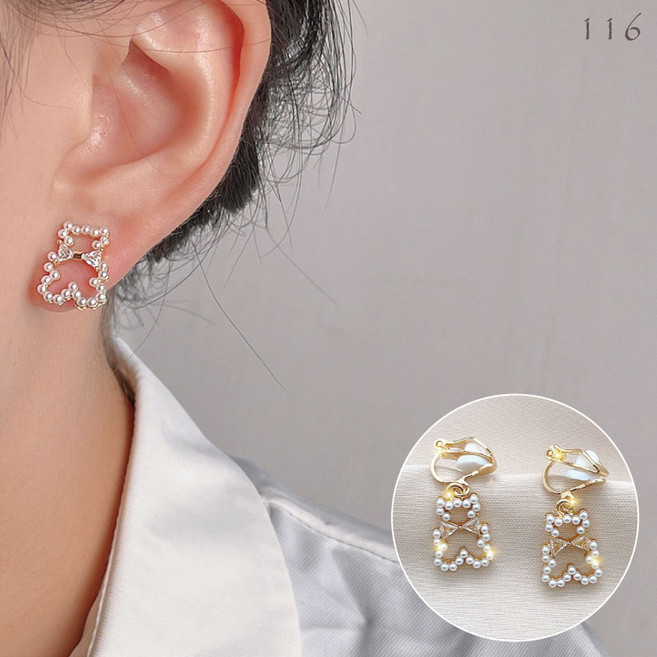 簡約時尚夾式耳環 無耳洞設計款