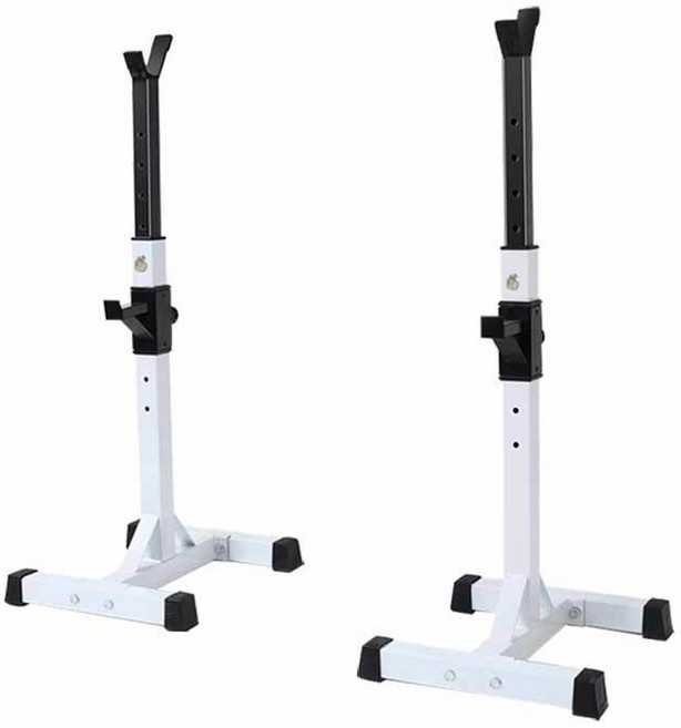 스쿼트 랙 홈짐 가정용 바벨 거치대 고정식 파워 운동기구 홈트레이닝 멀티 남녀공용, 화이트(분리형)
