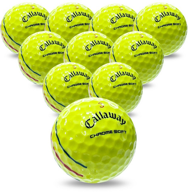 나이스로스트볼 캘러웨이 삼선 트리플트랙 컬러 A- 등급, 10개, 1개