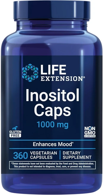 라이프익스텐션 이노시톨 1000mg 베지테리안 캡슐, 360정, 2개 - 쿠팡