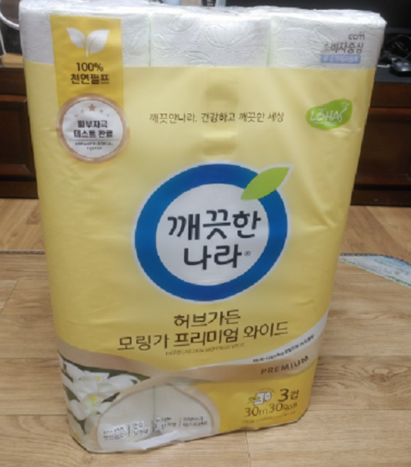 깨끗한나라 허브가든 모링가 프리미엄 와이드 30m, 30롤, 5개