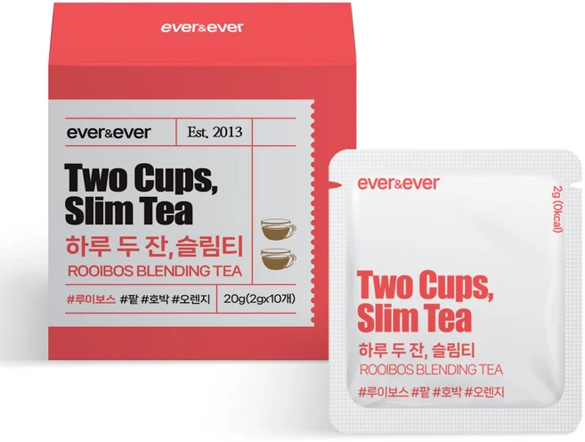 에버앤에버 하루 두 잔 슬림티 루이보스 호박 팥 오렌지 다이어트 차, 1개, 10개입, 2g - 쿠팡