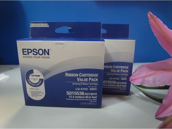 EPSON LQ-670C LQ-680C LQ-S015536 S0155016 碳帶 價值包 (含2卷), 含稅價, 黑, 200cm