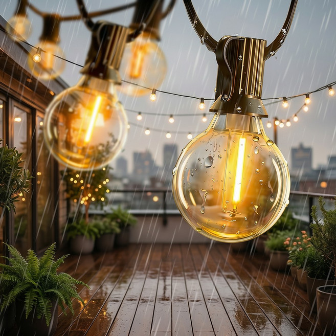 신성나라 태양광 줄조명 태양열 전구 트리 정원등 LED 전등 라인 야외 조명 구슬 10구 노란빛 컬러