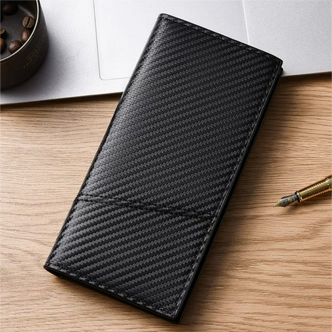 남성용 새 장지갑 롱 레트로 초박형 카드 슬롯 지퍼 남성 청소년 클러치 지갑 부드러운 스크래치 방지 지갑