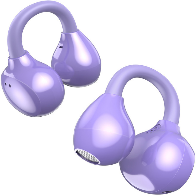 OGIVA 오픈형 블루투스 이어폰 편안한 착용 운동용 일상용 가벼운 착용감 귀걸이형 고음질 Hi-Fi, J01, 퍼플