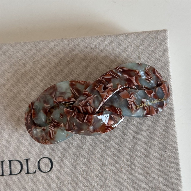 다프네 트위스트 반머리 프랑스 명품 반묶음 로우번 셀룰로오스 이태리 자동핀 머리핀 헤어핀